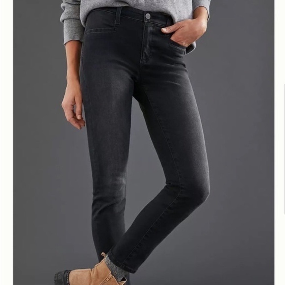AG Anthropologie Tailored Stevie Slim Straight In slightly faded black size 27